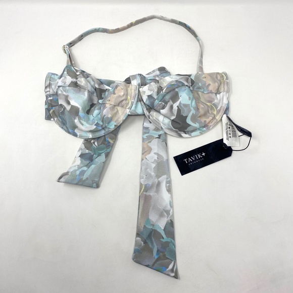 Tavik Women's Charlie Bandeau Swim TOP ONLY Petale Blanc - Picture 2 of 6